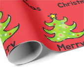 Fröhliches Weihnachtsbaum-Design mit Laune Geschenkpapier (Rolleneckpunkt)