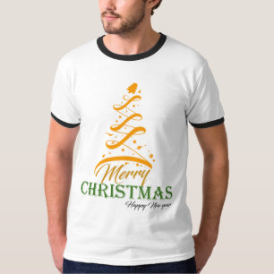 Fröhliches Weihnachtsbaum-Ring-Shirt 🎄 Freefit T-Shirt
