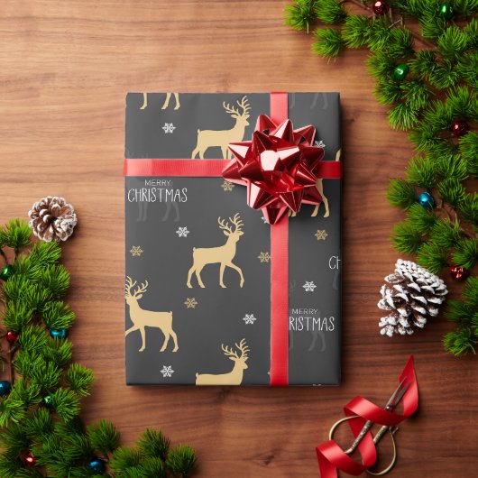 Fröhliches Weihnachtsbaumpapier Geschenkpapier (Feiertagsgeschenk)