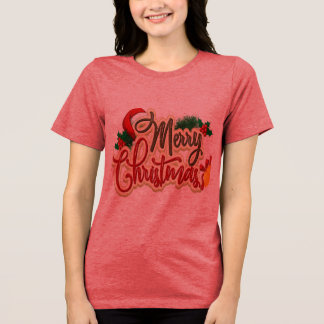 Fröhliches Weihnachtsdesign für Weihnachtsgeschenk Tri-Blend Shirt