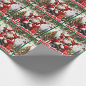 Fröhliches Weihnachtsdesign Geschenkpapier (Ecke)