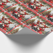 Fröhliches Weihnachtsdesign Geschenkpapier (Ecke)