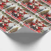 Fröhliches Weihnachtsdesign Geschenkpapier (Ecke)