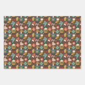 fröhliches Weihnachtsdesign Geschenkpapier Set (Vorderseite)
