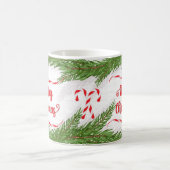 Fröhliches Weihnachtsdesign mit Candy Canes Kaffeetasse (Mittel)