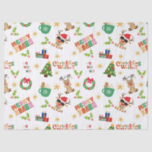 Fröhliches Weihnachtsdesign-Tissue-Papier für Gesc