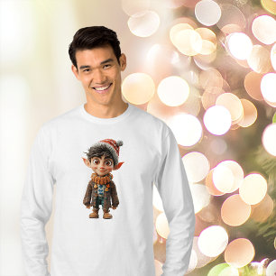Fröhliches Weihnachtself Männer-T-Shirt T-Shirt