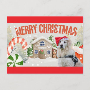 Fröhliches Weihnachtsfest Feiertags Hund Postkarte