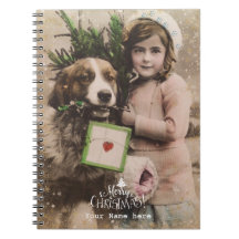 fröhliches Weihnachtsfest Vintages Notizbuch
