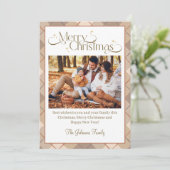 fröhliches Weihnachtsgebäck Foto Chic Feiertagskarte (Stehend Vorderseite)