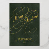 Fröhliches Weihnachtsgeschäft elegant Folien Feiertagskarte (Vorderseite)