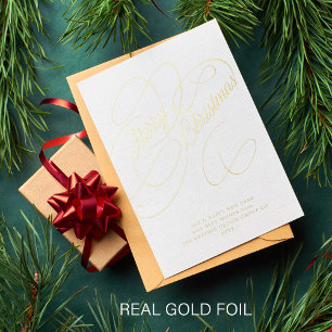 Fröhliches Weihnachtsgeschäft elegant Folien Feiertagskarte