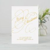 Fröhliches Weihnachtsgeschäft elegant Folien Feiertagskarte (Stehend vorne)