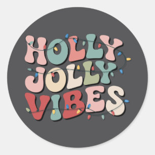 Fröhliches Weihnachtsgeschenk Familie Xmas Urlaub  Runder Aufkleber