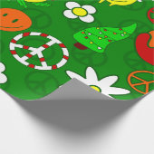 fröhliches Weihnachtsgesicht Geschenkpapier (Ecke)