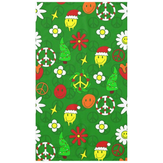 fröhliches Weihnachtsgesicht Tischdecke (Vorderseite)