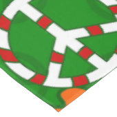 fröhliches Weihnachtsgesicht Tischdecke (Schrägansicht)
