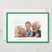 fröhliches Weihnachtsgrün | Foto-Rahmen Feiertagskarte (Vorderseite)