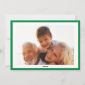 fröhliches Weihnachtsgrün | Foto-Rahmen Feiertagskarte (Rückseite)