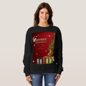 “Fröhliches Weihnachtshemd” Sweatshirt (Vorne ganz)