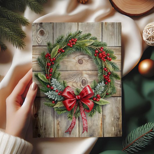 Fröhliches Weihnachtskranz-Tissue-Papier rustikal Seidenpapier