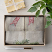 Fröhliches Weihnachtskranz-Tissue-Papier rustikal Seidenpapier (Geschenk)