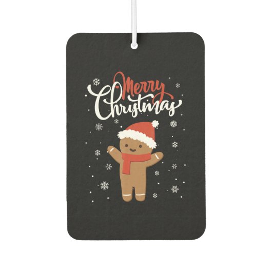 Fröhliches Weihnachtskuchen | Weihnachtskeks Autolufterfrischer (Vorderseite)