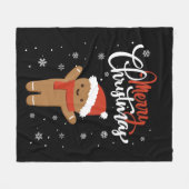 Fröhliches Weihnachtskuchen | Weihnachtskeks Fleecedecke (Vorderseite (Horizontal))