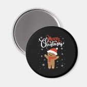 Fröhliches Weihnachtskuchen | Weihnachtskeks Magnet (Vorderseite/Rückseite)