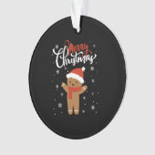 Fröhliches Weihnachtskuchen | Weihnachtskeks Ornament (Vorderseite)