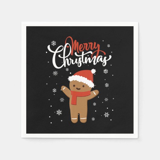 Fröhliches Weihnachtskuchen | Weihnachtskeks Serviette (Vorderseite)