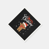 Fröhliches Weihnachtskuchen | Weihnachtskeks Serviette (Ecke)