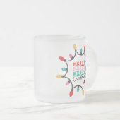 Fröhliches Weihnachtslicht Mattglastasse (VorderseiteRechts)