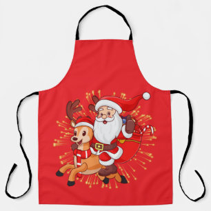 **"Fröhliches Weihnachtsmann-Design – Lustig und F Schürze
