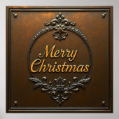 Fröhliches Weihnachtsmetallzeichen Poster (Vorne)