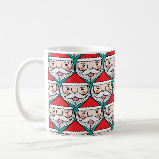 Fröhliches Weihnachtsmuster Kaffeetasse (Links)