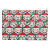 Fröhliches Weihnachtsmuster Kissenbezug (Rückseite)