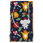 Fröhliches Weihnachtsmuster Kleine Geschenktüte (Vorderseite)