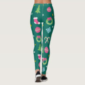 Fröhliches Weihnachtsmuster Leggings (Rückseite)