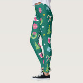 Fröhliches Weihnachtsmuster Leggings (Links)