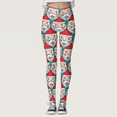Fröhliches Weihnachtsmuster Leggings (Vorderseite)