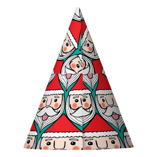 Fröhliches Weihnachtsmuster Partyhütchen (Rückseite)