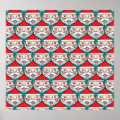 Fröhliches Weihnachtsmuster Poster (Vorne)