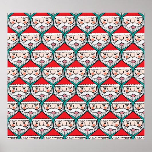 Fröhliches Weihnachtsmuster Poster (Vorne)