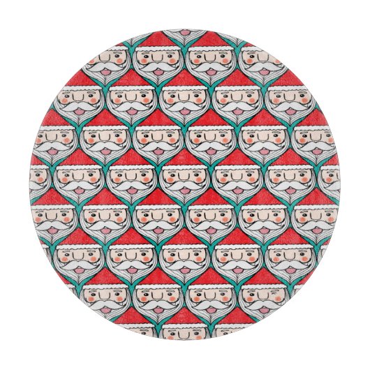 Fröhliches Weihnachtsmuster Schneidebrett (Vorderseite)