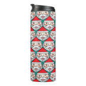 Fröhliches Weihnachtsmuster Thermosbecher (Nach rechts gedreht)