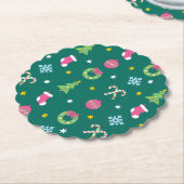 Fröhliches Weihnachtsmuster Untersetzer (angewinkelt)