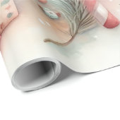 Fröhliches Weihnachtspapier-Design Geschenkpapier (Rolleneckpunkt)