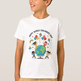 Fröhliches Weltkindertag-T-Shirt für Jungen T-Shirt