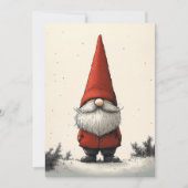 Fröhliches Wintergenom in Red Hat Einladung (Vorderseite)